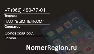 Кто звонил с 9624807701 - регион и оператор